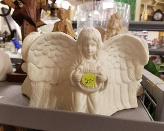 4 Sided Ceramic Angel Planter