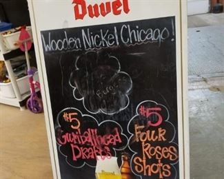 Duvel Beer Double side A-Frame Sandwich Board Chalkboard