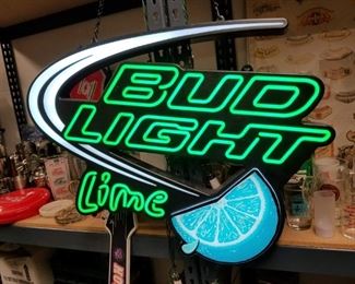 Rare 2010 Bud Light Lime VPC Image Solutions Model# 1055216 Optineon Lighted Sign 