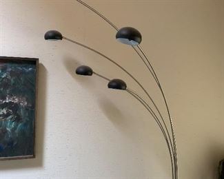 5 LIGHT MID CENTURY STYLE CHROME FLOOR LAMP