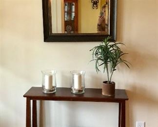 Foyer table and mirror