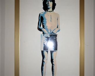 Framed Promo Poster for Rolling Stones "Sticky Fingers" Andy Warhol Designed Cover