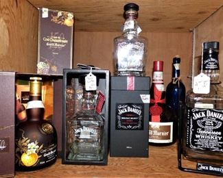 Jack Daniels Collectible Bottles, & Grand Marnier