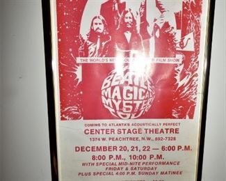 Promo Poster Beatles Magic Mystery Tour Concert in Atlanta