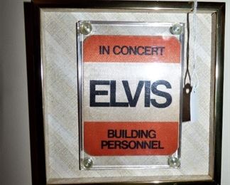 Elvis Concert Building Personnel Pass
