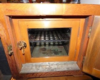 Interior of glass door of sterilizer