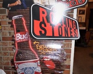 LARGE Corrugated Voodoo Lounge Budweiser The Rolling Stones Promo Sign