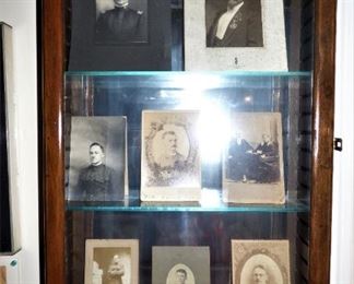 Hanging Display Case with Antique Photos