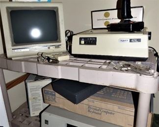 Vintage IBM Computer with keyboard, Printer, etc.