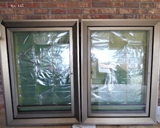 Pair of Lighted shadow box Display Cabinets 38X52