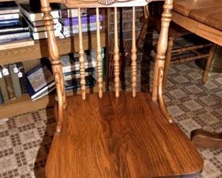 1 of 4 chairs that go with Oak Table