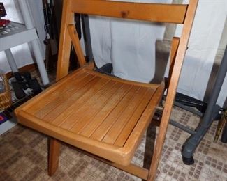 1 of 3 wooden folding chairs