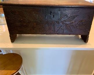 Coffer chest or sword chest. Inscription says 1717. 