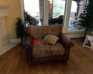 Hancock and Moore chair and a half