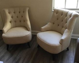 Pair of Linen Chairs https://ctbids.com/#!/description/share/306998