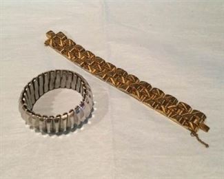 Vintage expandable bracelet and gold bracelet https://ctbids.com/#!/description/share/307562