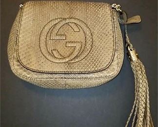 15. Gucci Python LimitedEdition Chain CrossBody Bag, Like New