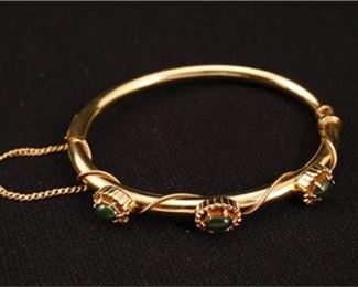 17. 14K Gold Bangle Bracelet