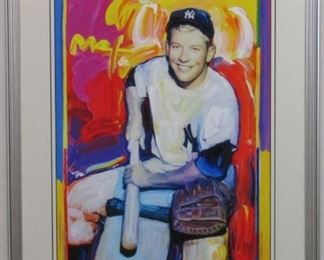 Mickey Mantle Giclee by Peter Max