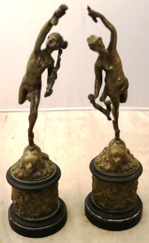 Pair of Bronze Statues 