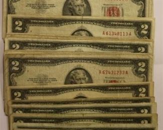 $2 red seal bills