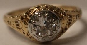 14K Diamond Ring