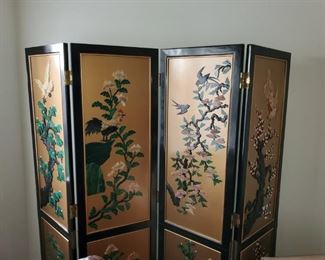 BEAUTIFUL asian stone inlay room divider