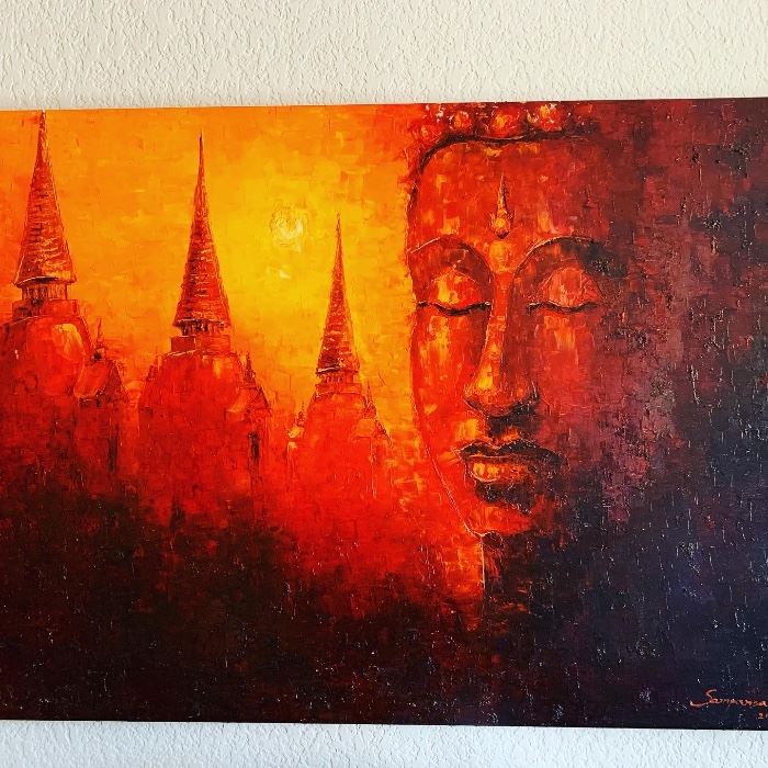 Original oil Sampansak Porsakun. 