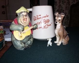 Disney "Big Al" Country Bear Jamboree Bank, Lady & the Tramp's Tramp & Pup