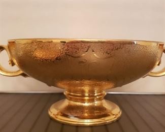 German Rosenthal China with Gold Overlay Selb Bavaria “Empire” Signed CMK