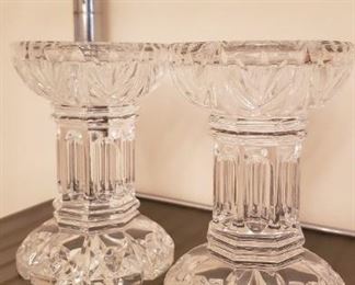 Waterford Crystal Pillar Candle Holders