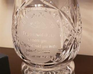 Galway Irish Crystal Candle holder with Globe