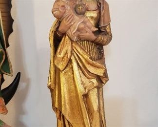 Carved Mary and Jesus