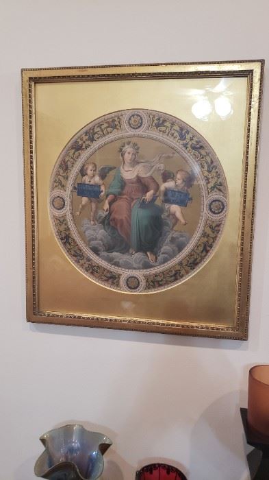 Theses Chromolithographs are replica’s from the Segnatura ceiling, Raphael's rooms, Vatican Museums. They are dated 1873 & 1883 from the ARUNDEL SOCIETY