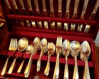 Rogers silver flatware for 12!