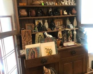 Antique Cabinet with Glass Doors