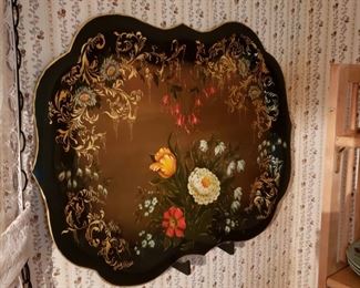 Waterfall Floral Folk Art painted Tray
