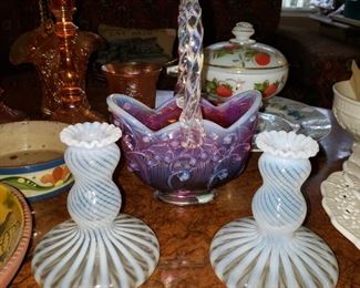 Pinwheel Lace Candle Holders (Murano)