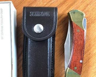 Schrade knife with case and box