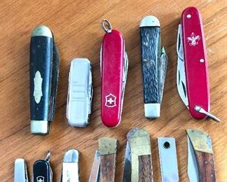 Collection of pocket knives