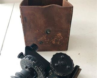 Instrument in old leather case