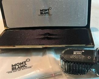 Mont Blanc Meisterstuck pen with case and ink.