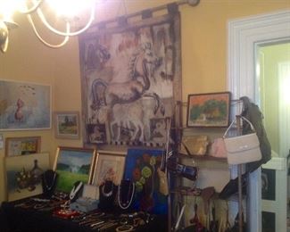 Costume Jewelry and pocket books.