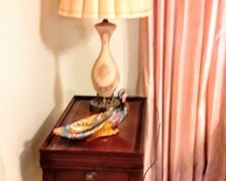 One of Paired 1950's Lamp Tbl