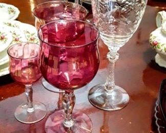 Lovely red and clear crystal