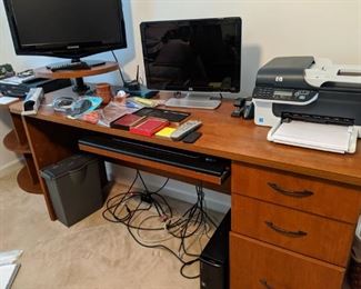 Computer Desk and Accessories
