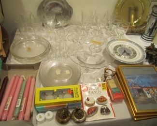 GLASSWARE AND CANDLES