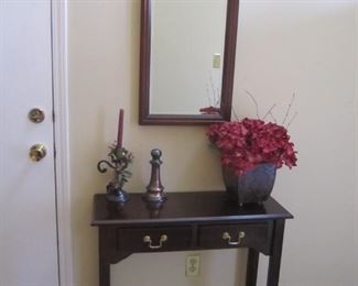 FOYER TABLE AND MIRROR