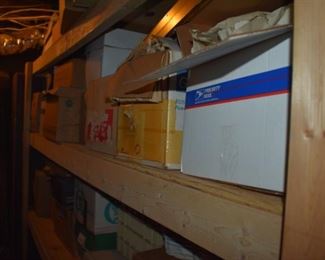 The Basement is Full of Everything you can imagine from  antique and vintage Glassware, Silver, Pottery, Primitives Tools, Records, Silverware, Pie Safe, Antique Tool Chests and Wooden Trunks, Primitive Tools, Antique Looms and So Much, Much More!