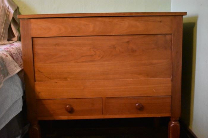 Gorgeous Antique Cherrywood Sugar Chest in Beautiful Condition with Double Drawers with Turned Legs a True Find for the Discriminating Buyer of Fine Antiques!
